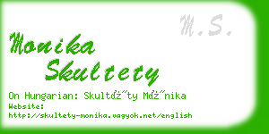 monika skultety business card